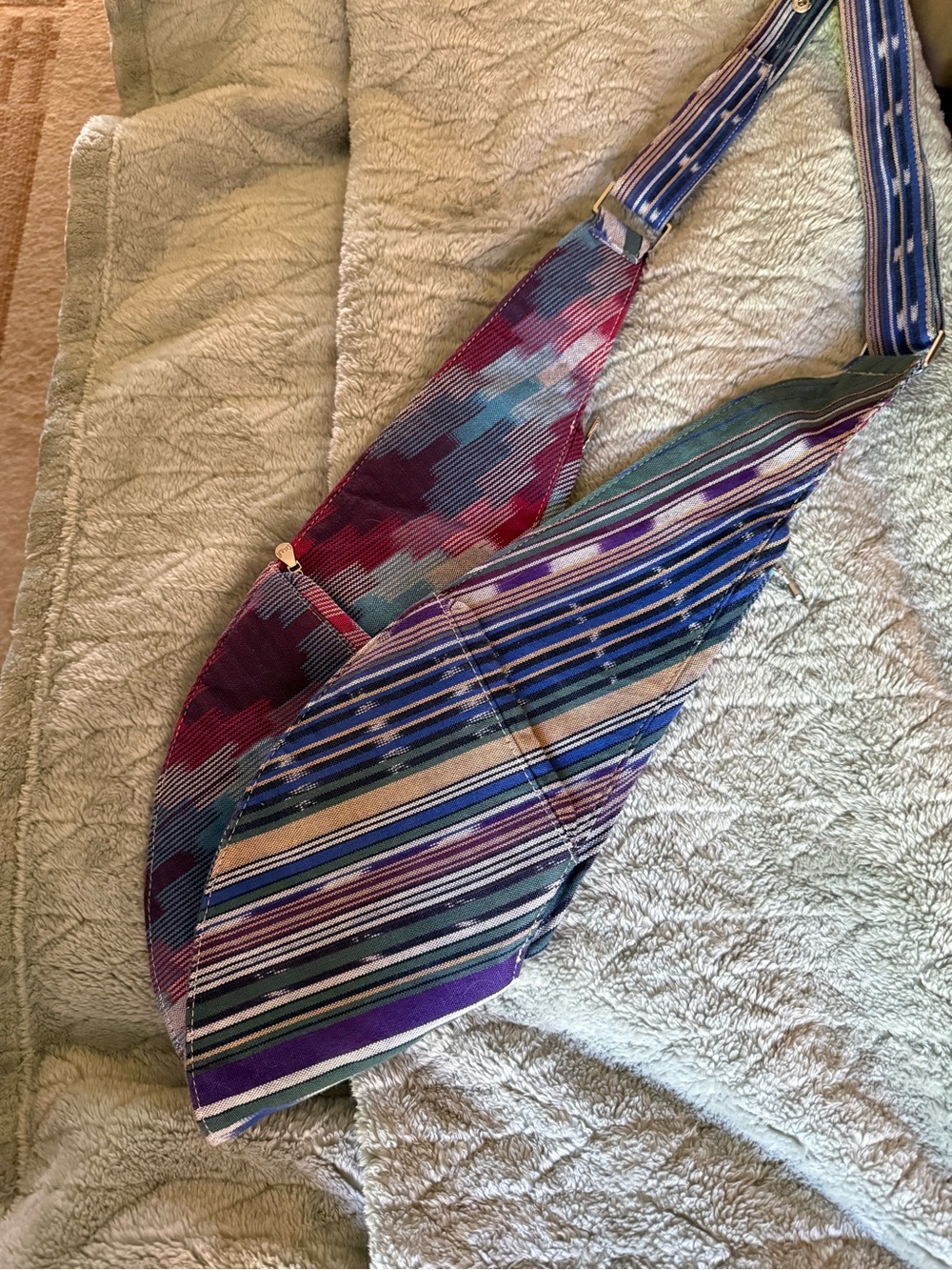 Multicolor Striped & Patterned Crossbody Bag